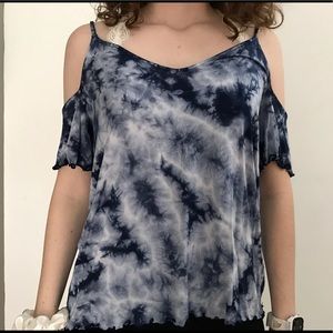 American Eagle soft and sexy blue tie dye tank top